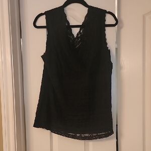 New York & Company Black Lace Blouse